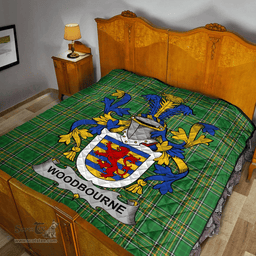 Scottish Woodbourne Irish Coat of Arms Family Crest Quilt Irish National Tartan Irish County Quilts