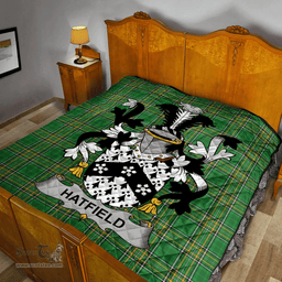Scottish Hatfield Irish Coat of Arms Family Crest Quilt Irish National Tartan Irish County Quilts