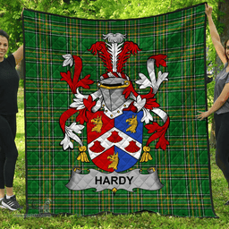 Scottish Hardy Irish Coat of Arms Family Crest Quilt Irish National Tartan Irish County Quilts