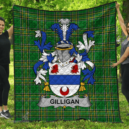 Scottish Gilligan Or Mcgilligan Irish Coat of Arms Family Crest Quilt Irish National Tartan Irish County Quilts