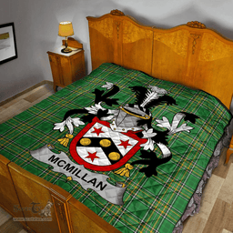 Scottish Mcmillan Irish Coat of Arms Family Crest Quilt Irish National Tartan Irish County Quilts