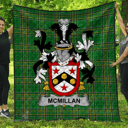Scottish Mcmillan Irish Coat of Arms Family Crest Quilt Irish National Tartan Irish County Quilts