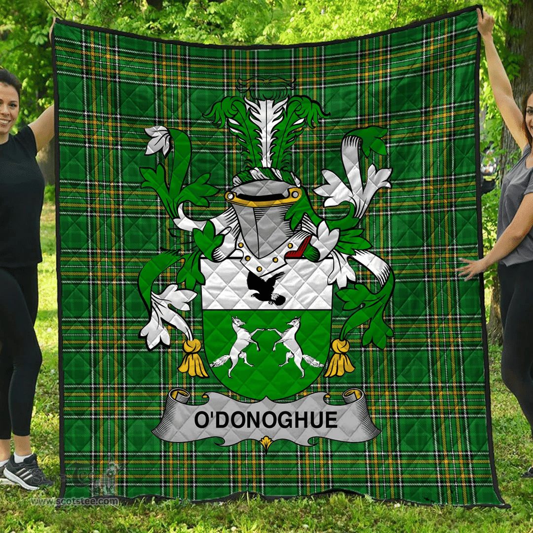 Scottish O'Donoghue Irish Coat of Arms Family Crest Quilt Irish National Tartan Irish County Quilts