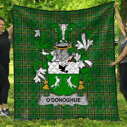 Scottish O'Donoghue Irish Coat of Arms Family Crest Quilt Irish National Tartan Irish County Quilts