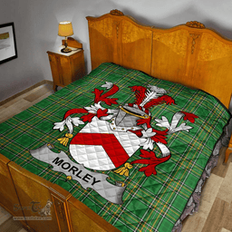 Scottish Morley Irish Coat of Arms Family Crest Quilt Irish National Tartan Irish County Quilts