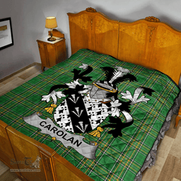 Scottish Carolan Irish Coat of Arms Family Crest Quilt Irish National Tartan Irish County Quilts