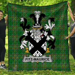 Scottish Fitz-Maurice Irish Coat of Arms Family Crest Quilt Irish National Tartan Irish County Quilts
