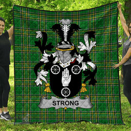 Scottish Strong Irish Coat of Arms Family Crest Quilt Irish National Tartan Irish County Quilts