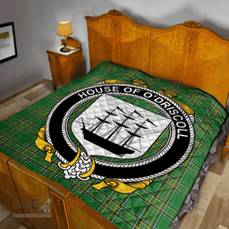 Scottish House Of O'Driscoll Irish Coat of Arms Family Crest Quilt Irish National Tartan Irish County Quilts
