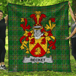 Scottish Becket Irish Coat of Arms Family Crest Quilt Irish National Tartan Irish County Quilts
