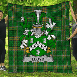 Scottish Lloyd Irish Coat of Arms Family Crest Quilt Irish National Tartan Irish County Quilts