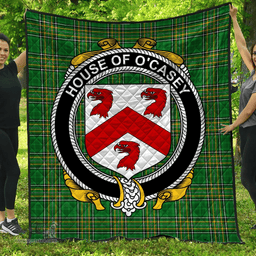 Scottish House Of O'Casey Irish Coat of Arms Family Crest Quilt Irish National Tartan Irish County Quilts