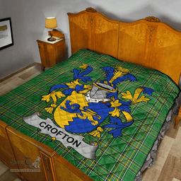 Scottish Crofton Irish Coat of Arms Family Crest Quilt Irish National Tartan Irish County Quilts
