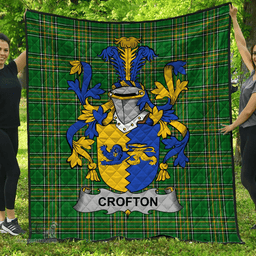 Scottish Crofton Irish Coat of Arms Family Crest Quilt Irish National Tartan Irish County Quilts
