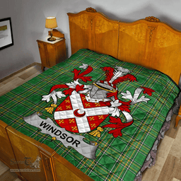 Scottish Windsor Irish Coat of Arms Family Crest Quilt Irish National Tartan Irish County Quilts