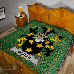 Scottish Moran Or O'Moran Irish Coat of Arms Family Crest Quilt Irish National Tartan Irish County Quilts