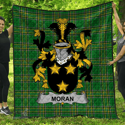 Scottish Moran Or O'Moran Irish Coat of Arms Family Crest Quilt Irish National Tartan Irish County Quilts