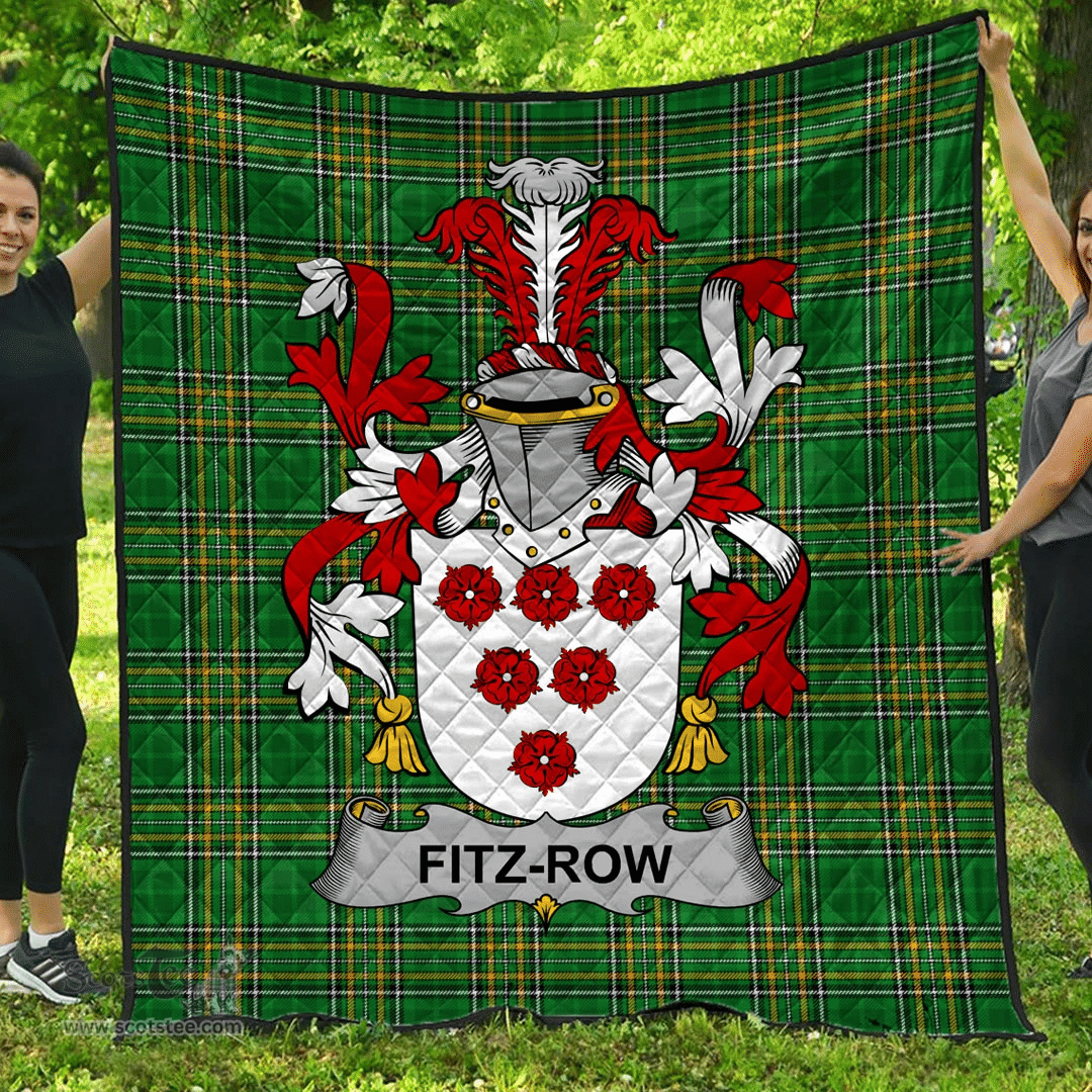 Scottish Fitz-Row Irish Coat of Arms Family Crest Quilt Irish National Tartan Irish County Quilts