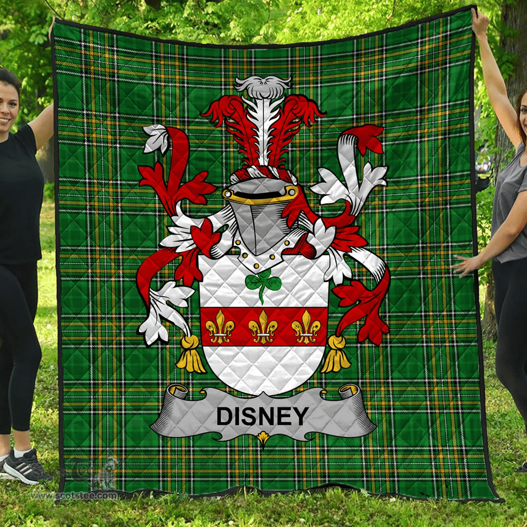 Scottish Disney Irish Coat of Arms Family Crest Quilt Irish National Tartan Irish County Quilts
