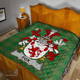 Scottish Fox Irish Coat of Arms Family Crest Quilt Irish National Tartan Irish County Quilts