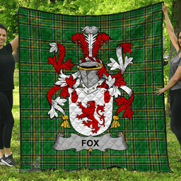 Scottish Fox Irish Coat of Arms Family Crest Quilt Irish National Tartan Irish County Quilts