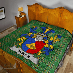 Scottish Winch Irish Coat of Arms Family Crest Quilt Irish National Tartan Irish County Quilts