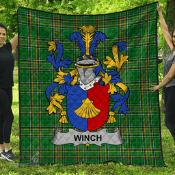 Scottish Winch Irish Coat of Arms Family Crest Quilt Irish National Tartan Irish County Quilts