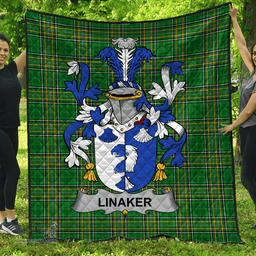 Scottish Linaker Irish Coat of Arms Family Crest Quilt Irish National Tartan Irish County Quilts