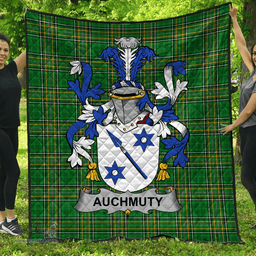 Scottish Auchmuty Irish Coat of Arms Family Crest Quilt Irish National Tartan Irish County Quilts