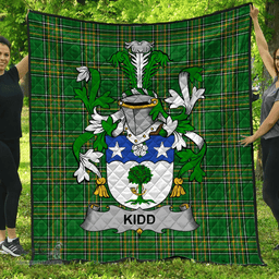 Scottish Kidd Irish Coat of Arms Family Crest Quilt Irish National Tartan Irish County Quilts