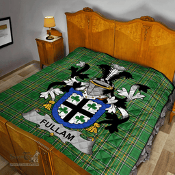 Scottish Fullam Irish Coat of Arms Family Crest Quilt Irish National Tartan Irish County Quilts
