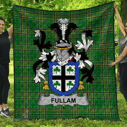 Scottish Fullam Irish Coat of Arms Family Crest Quilt Irish National Tartan Irish County Quilts