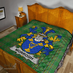 Scottish Morrogh Or Morrow Irish Coat of Arms Family Crest Quilt Irish National Tartan Irish County Quilts