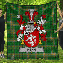 Scottish Henn Irish Coat of Arms Family Crest Quilt Irish National Tartan Irish County Quilts