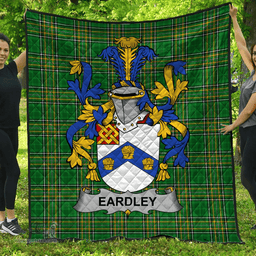 Scottish Eardley Irish Coat of Arms Family Crest Quilt Irish National Tartan Irish County Quilts