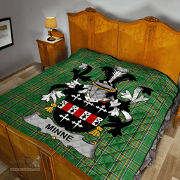 Scottish Minne Irish Coat of Arms Family Crest Quilt Irish National Tartan Irish County Quilts