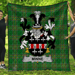Scottish Minne Irish Coat of Arms Family Crest Quilt Irish National Tartan Irish County Quilts