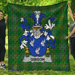 Scottish Gibson Irish Coat of Arms Family Crest Quilt Irish National Tartan Irish County Quilts