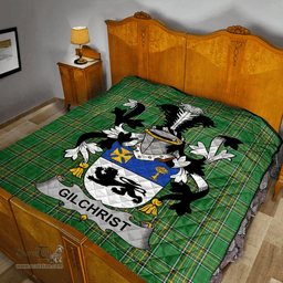 Scottish Gilchrist Or Mcgilchrist Irish Coat of Arms Family Crest Quilt Irish National Tartan Irish County Quilts