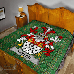 Scottish Taylor Irish Coat of Arms Family Crest Quilt Irish National Tartan Irish County Quilts