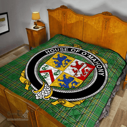 Scottish House Of O'Mahony Irish Coat of Arms Family Crest Quilt Irish National Tartan Irish County Quilts