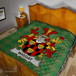 Scottish Wiggat Irish Coat of Arms Family Crest Quilt Irish National Tartan Irish County Quilts