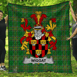 Scottish Wiggat Irish Coat of Arms Family Crest Quilt Irish National Tartan Irish County Quilts