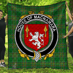 Scottish House Of Macnamara Irish Coat of Arms Family Crest Quilt Irish National Tartan Irish County Quilts