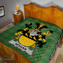 Scottish Wogan Irish Coat of Arms Family Crest Quilt Irish National Tartan Irish County Quilts