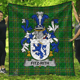 Scottish Fitz-Rith Irish Coat of Arms Family Crest Quilt Irish National Tartan Irish County Quilts
