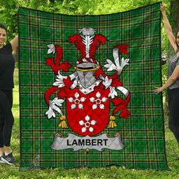 Scottish Lambert Irish Coat of Arms Family Crest Quilt Irish National Tartan Irish County Quilts