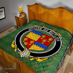 Scottish House Of Butler Irish Coat of Arms Family Crest Quilt Irish National Tartan Irish County Quilts