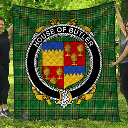 Scottish House Of Butler Irish Coat of Arms Family Crest Quilt Irish National Tartan Irish County Quilts