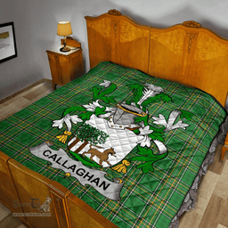 Scottish Callaghan Or O'Callaghan Irish Coat of Arms Family Crest Quilt Irish National Tartan Irish County Quilts